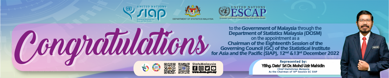 Congratulations Malaysia as Chairman 18th GC SIAP